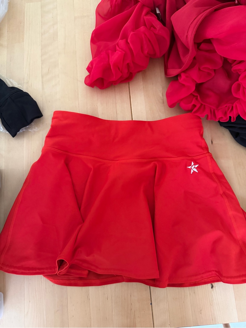 Rebel Athletic Red Fitness Skirt
